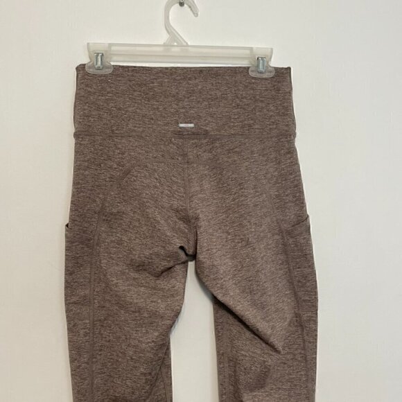 AERIE AMERICAN EAGLE Chill Play Move Leggings Tan Brown High Waisted Rise Pocket - Picture 10 of 12